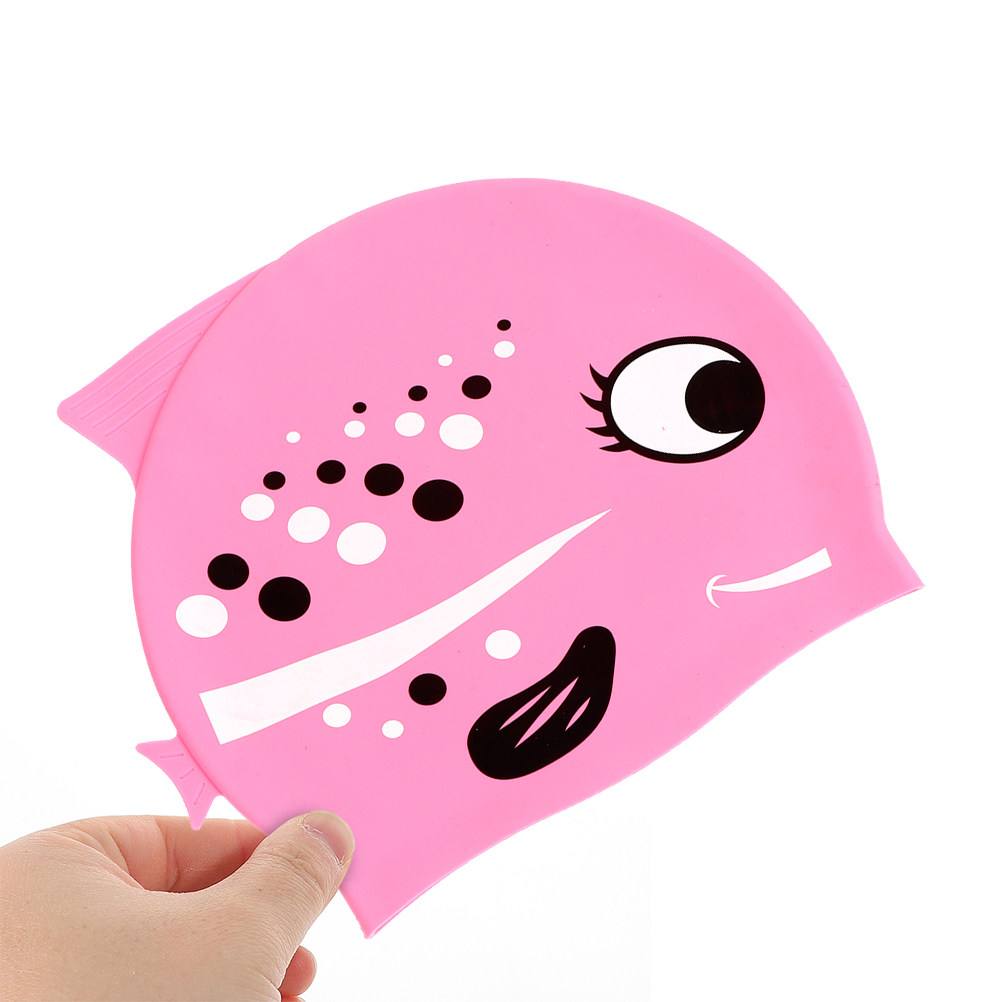 Swim Cap Silicone - 2Pcs Childrens Silicone Swimming Cap Cute