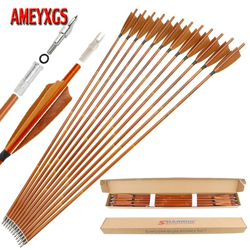 Archery Target Face - 6/12pcs Mixed Carbon Arrows SP500 31.5