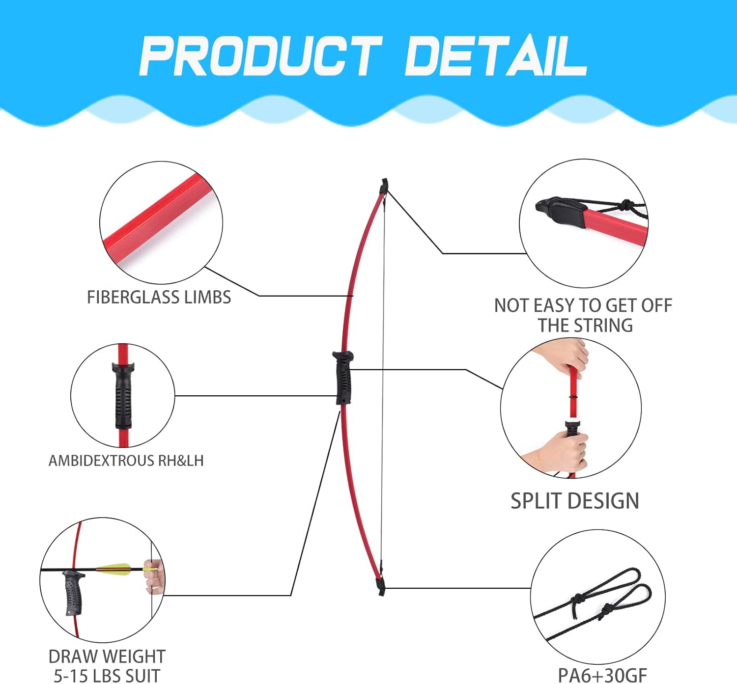 Archery Target Face - Recurve Bow and Arrow Set Outdoor