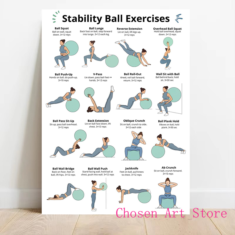 Fitness Exercise Schedule Post - Sports Equipment Poster recension och pris
