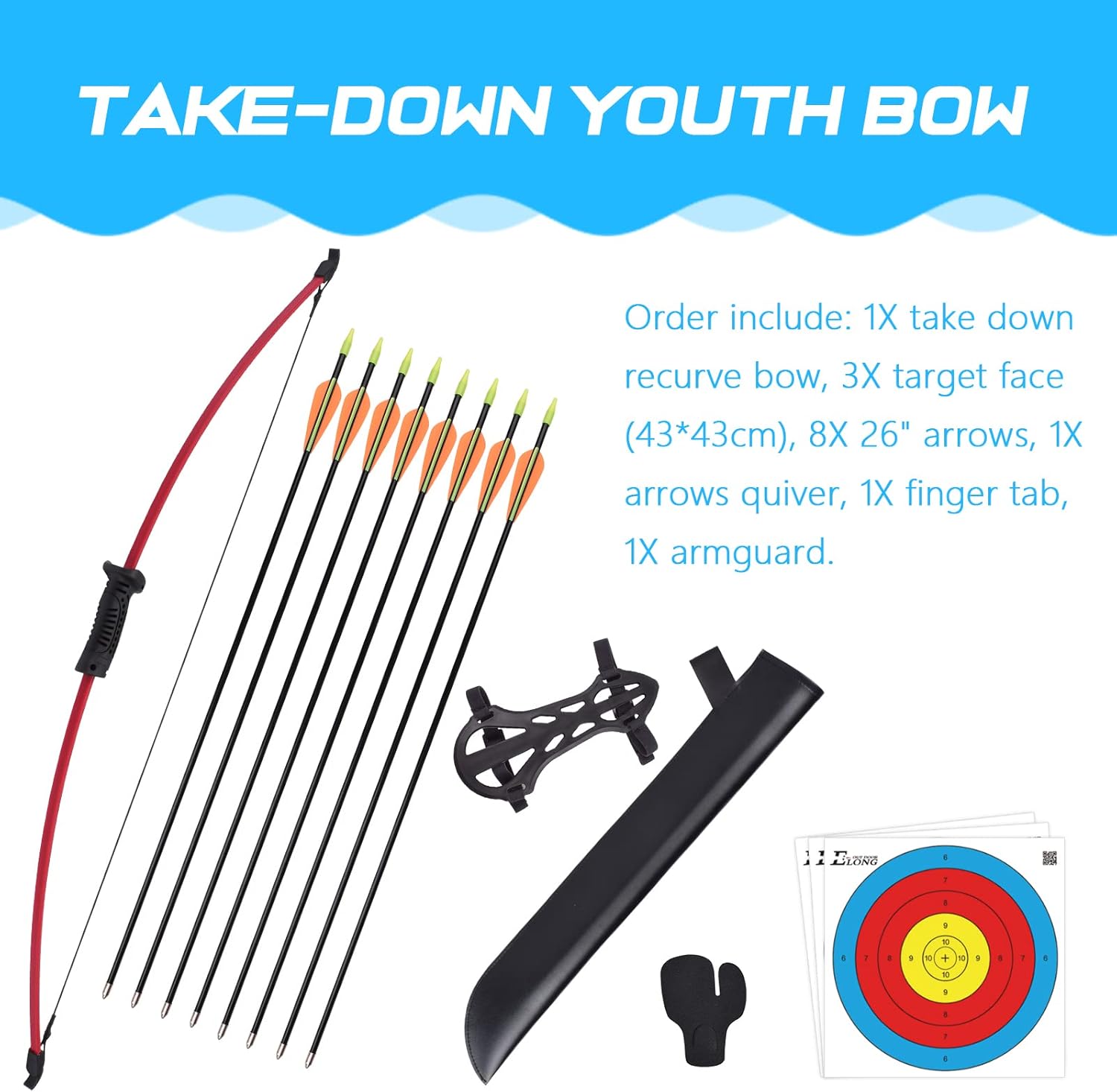 Recurve Bow and Arrow Set Outd - Archery Target Face recension och pris