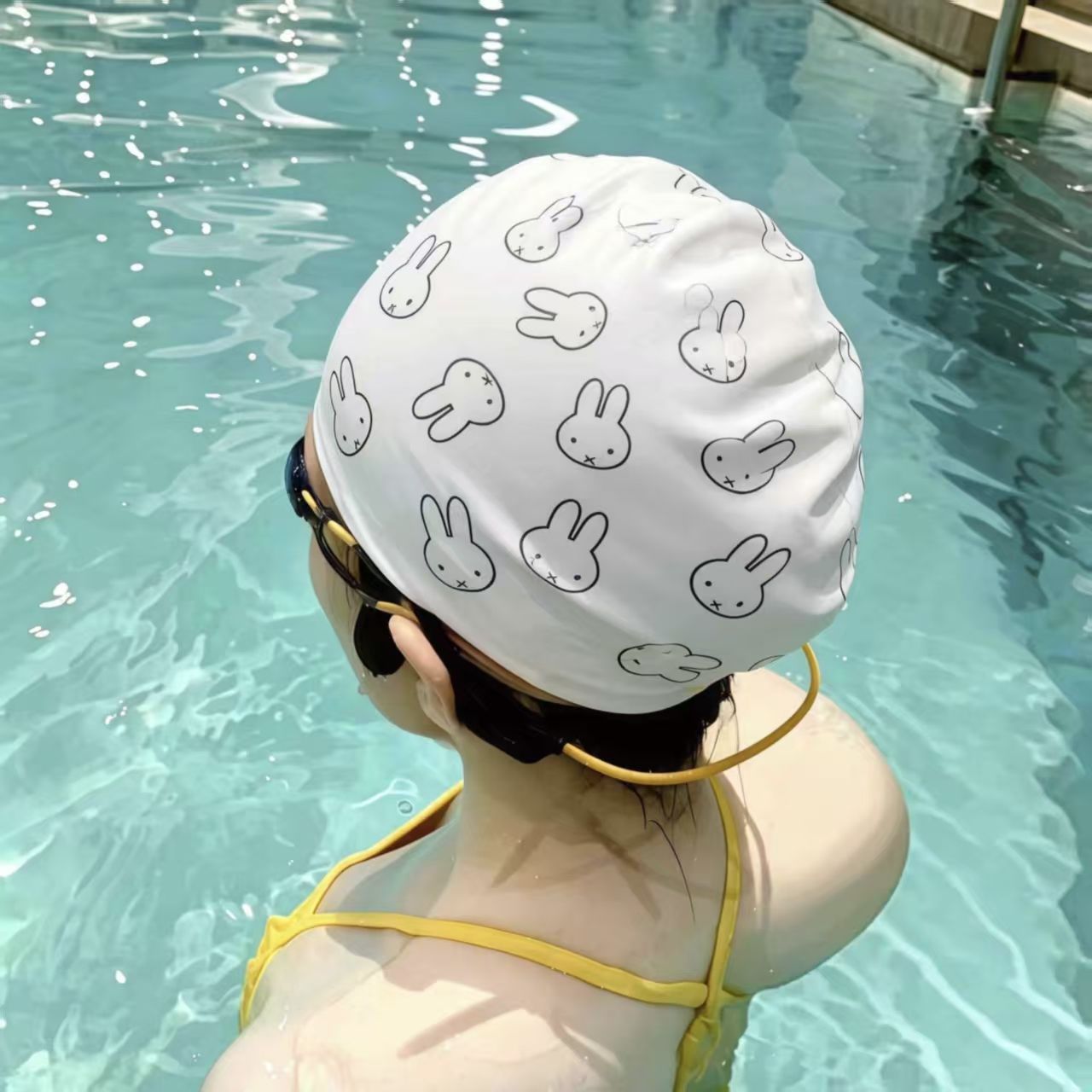 Cute Miffy Girls Swimming Cap  - Swim Cap Silicone recension och pris