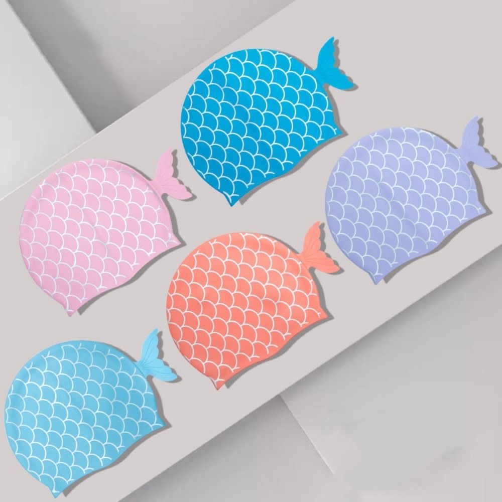 Cute Fish Children Swim Cap Ca - Swim Cap Silicone recension och pris