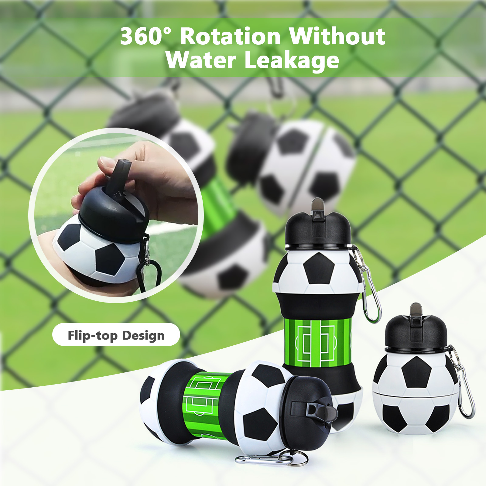 550ml Foldable Football Water  - Sports Equipment For Boys recension och pris