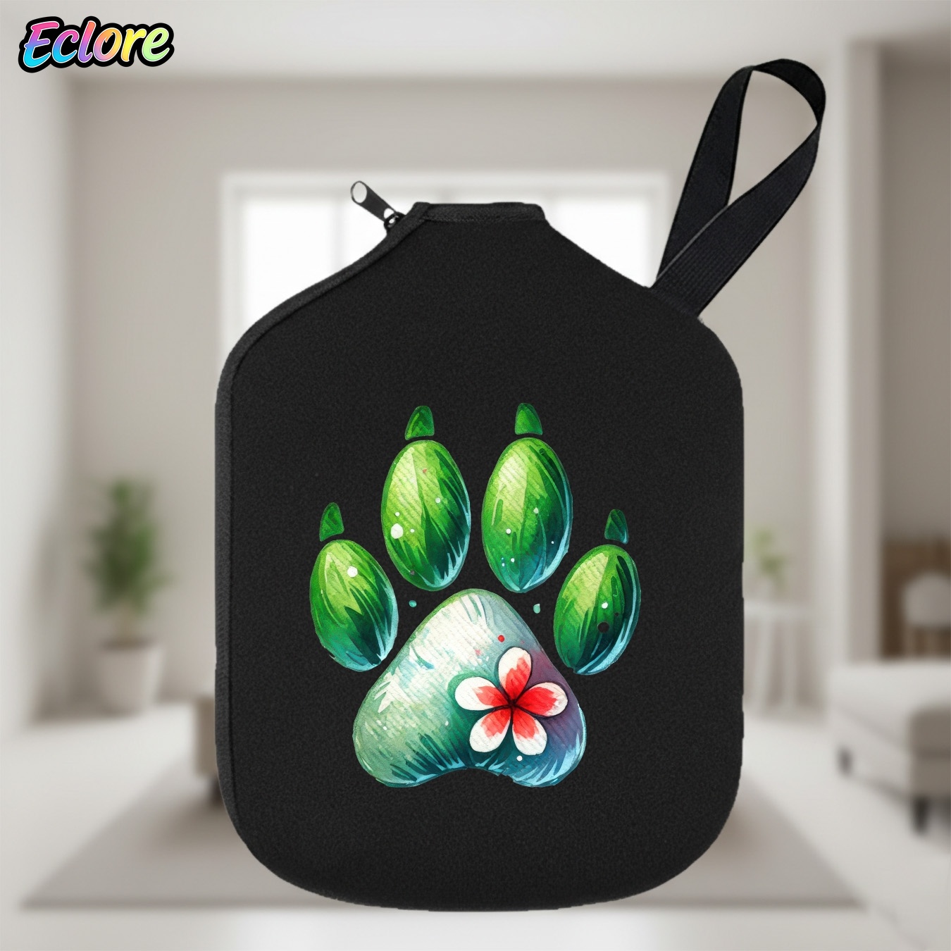 Green Watercolor Paw Print Pad - Table Tennis Paddle recension och pris